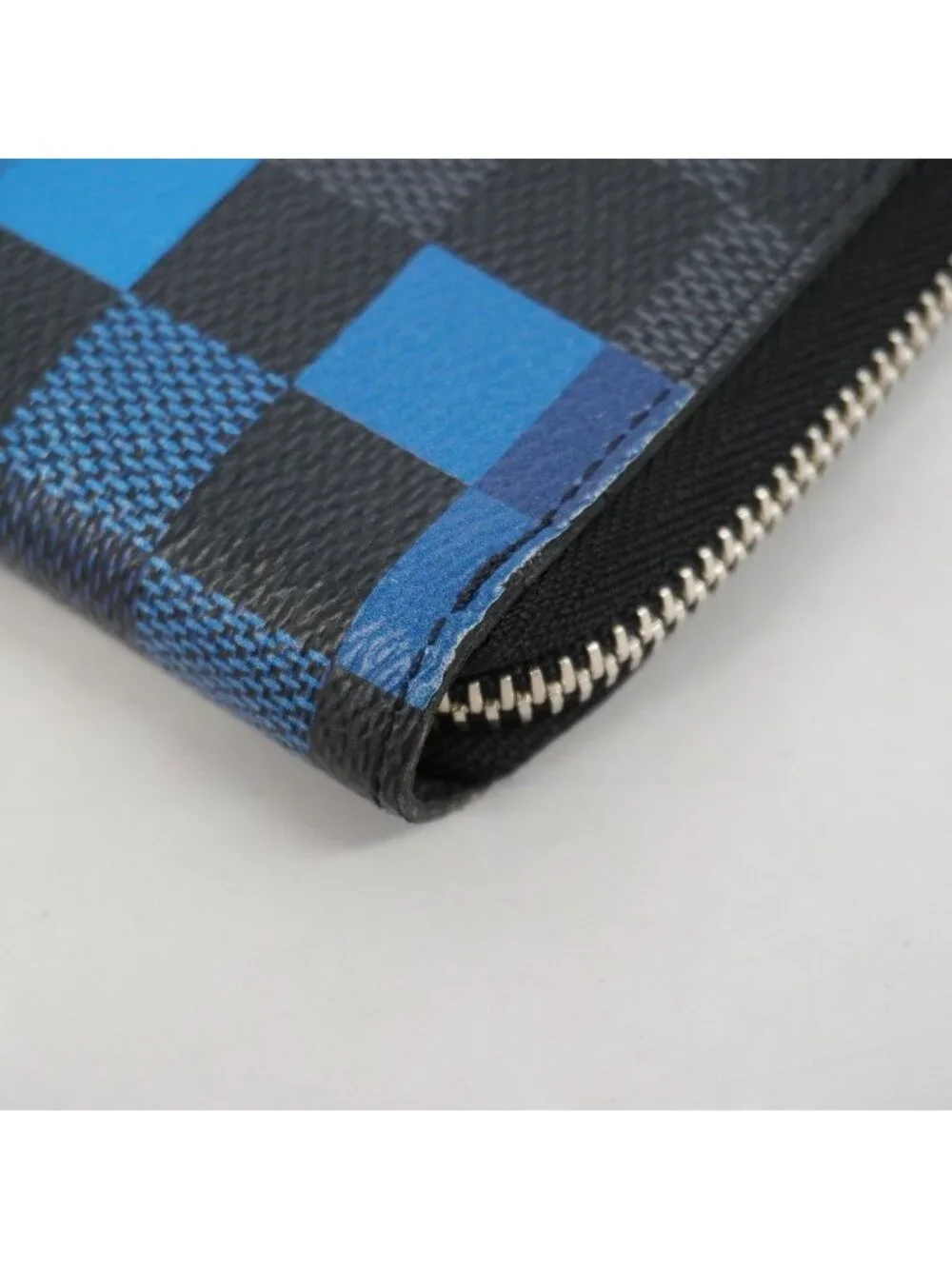 Louis Vuitton Wallet Damier Graphite Zippy Walletvertical Black Blue